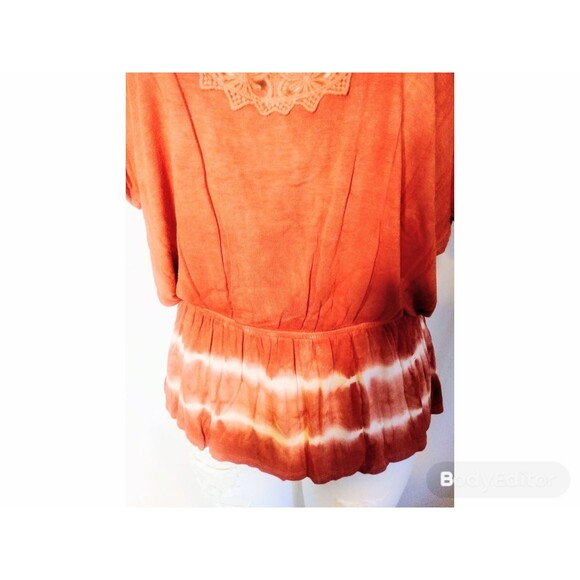 Orange Tie Dyed Top M - Picture 4 of 6